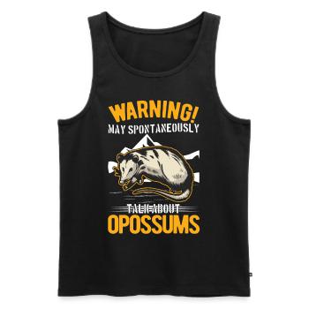 Opossum Gift Possum Pouch Rat - Men's Premium Organic Tank Top - black - Front - Michal (187cm)