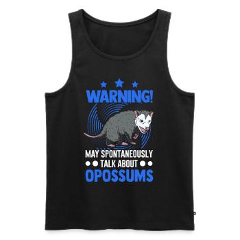 Opossum Geschenk Possum Beutelratte - Männer Premium Bio Tank Top - Schwarz - Vorne - AI Model Male 178 light (178cm)