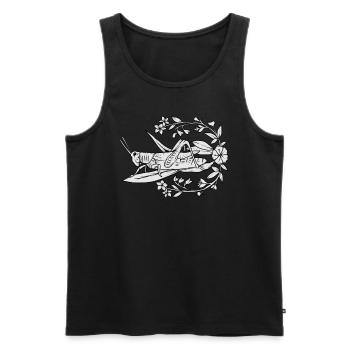 Grashüpfer I Zikade Insekten Motiv für - Männer Premium Bio Tank Top - Schwarz - Vorne - AI Model Male 178 light (178cm)