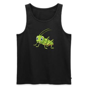 Grashüpfer I Zikade Insekten Motiv für - Männer Premium Bio Tank Top - Schwarz - Vorne - AI Model Male 178 light (178cm)