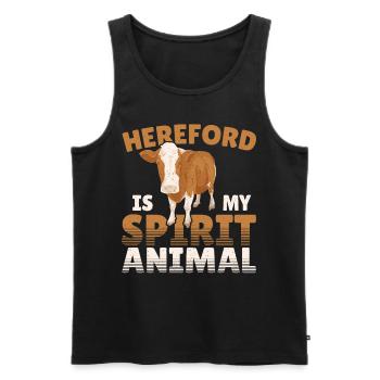 Hereford Is My Spirit Animal Hereford Cattle Cow - Männer Premium Bio Tank Top - Schwarz - Vorne - AI Model Male 178 light (178cm)