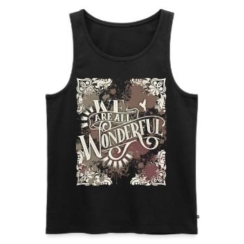 Motivational inspiration, saying vintage calligraphy - Men's Premium Organic Tank Top - black - Front - Michal (187cm)