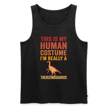 Therizinosaurus Birthday Kids Design - Men's Premium Organic Tank Top - black - Front - AI Model Male 178 light (178cm)