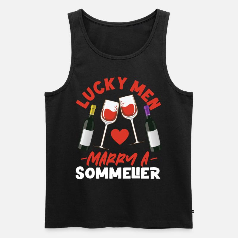 Sommelier Wine Drinking Tasting - Männer Premium Bio Tank Top - Schwarz