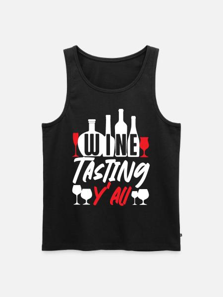 Sommelier Wine Drinking Tasting - Men's Premium Organic Tank Top - black