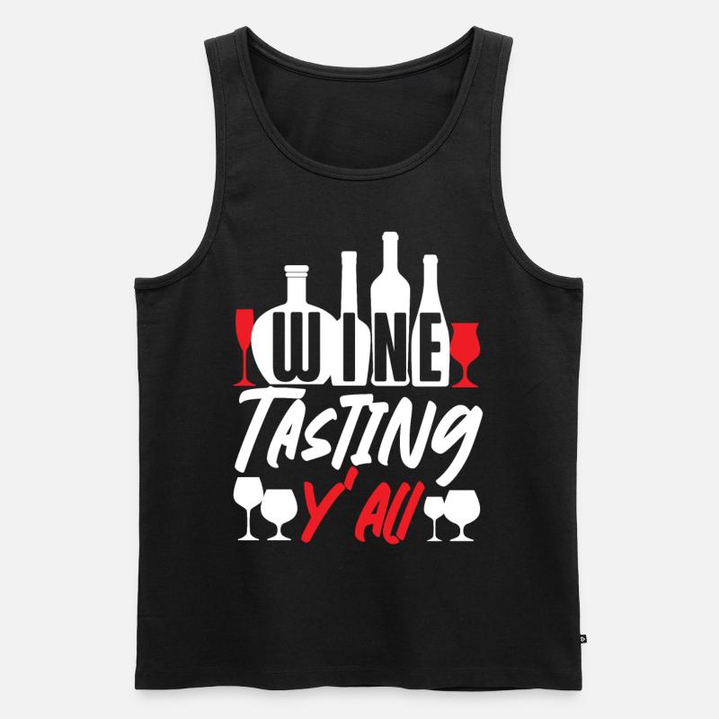 Sommelier Wine Drinking Tasting - Männer Premium Bio Tank Top - Schwarz