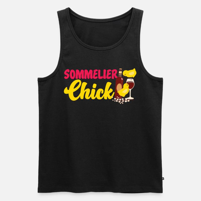 Sommelier Wine Drinking Tasting - Männer Premium Bio Tank Top - Schwarz