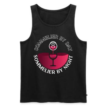 Sommelier Wine Drinking Tasting - Männer Premium Bio Tank Top - Schwarz - Vorne - AI Model Male 178 light (178cm)