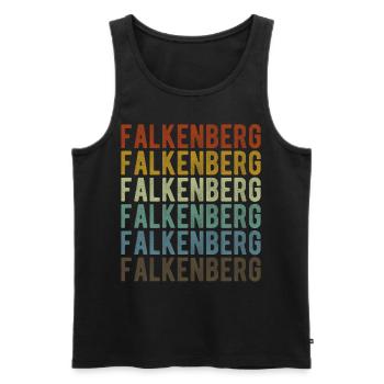Falkenberg Stadt Retro Vintage - Männer Premium Bio Tank Top - Schwarz - Vorne - Michal (187cm)
