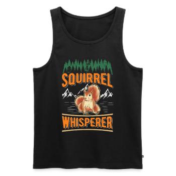 Eichhörnchen Flüsterer Squirrel Whisperer - Men's Premium Organic Tank Top - black - Front - Michal (187cm)