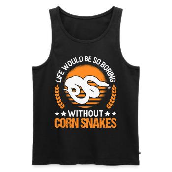 Corn Snake Cadeau Corn Snake - Débardeur bio Premium Homme - noir - Devant - Michal (187cm)