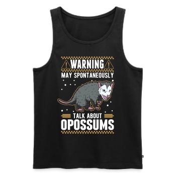 Opossum Gift Possum Pouch Rat - Men's Premium Organic Tank Top - black - Front - Michal (187cm)