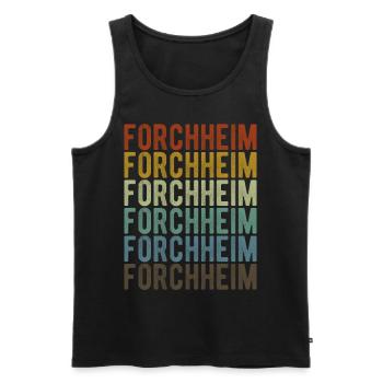 Forchheim Stadt Retro Vintage - Männer Premium Bio Tank Top - Schwarz - Vorne - AI Model Male 178 light (178cm)