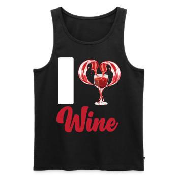 Sommelier Wine Drinking Tasting - Männer Premium Bio Tank Top - Schwarz - Vorne - Michal (187cm)