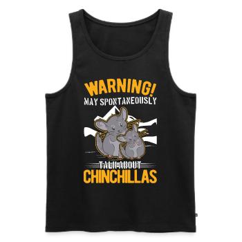 Peut parler spontanément de Chinchillas - Débardeur bio Premium Homme - noir - Devant - Michal (187cm)