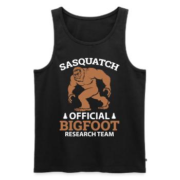Équipe de recherche Sasquatch Bigfoot - Débardeur bio Premium Homme - noir - Devant - Michal (187cm)