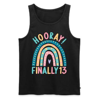 13 years old Rainbow Rainbow 13th birthday - Men's Premium Organic Tank Top - black - Front - Michal (187cm)