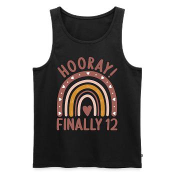 12 years old Rainbow Rainbow 12th birthday - Men's Premium Organic Tank Top - black - Front - AI Model Male 178 light (178cm)