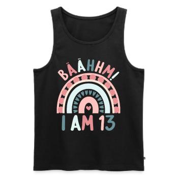 13 years old Rainbow Rainbow 13th birthday - Men's Premium Organic Tank Top - black - Front - Michal (187cm)
