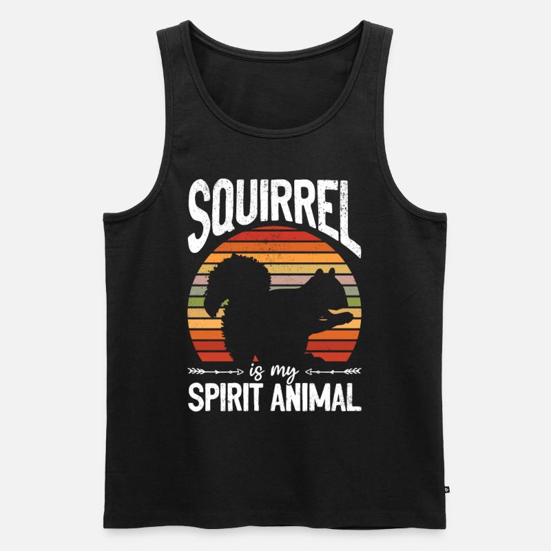 Eichhörnchen ist mein Geist - Männer Premium Bio Tank Top - Schwarz