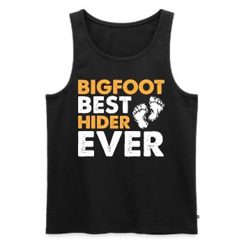 Bigfoot Best Hider Ever - Sasquatch - Men's Premium Organic Tank Top - black - Front - Michal (187cm)