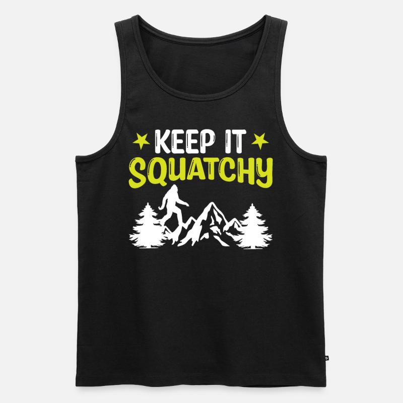 Bigfoot Sasquatch - Keep it Squatchy - Männer Premium Bio Tank Top - Schwarz