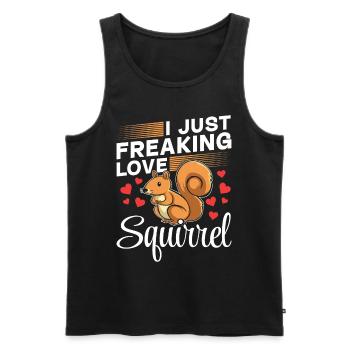 Squirrel Owner Squirrel Lover I Just - Men's Premium Organic Tank Top - black - Front - AI Model Male 178 light (178cm)