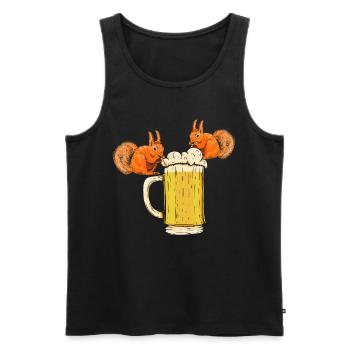 Squirrel, funny squirrel, squirrel - Men's Premium Organic Tank Top - black - Front - AI Model Male 178 light (178cm)