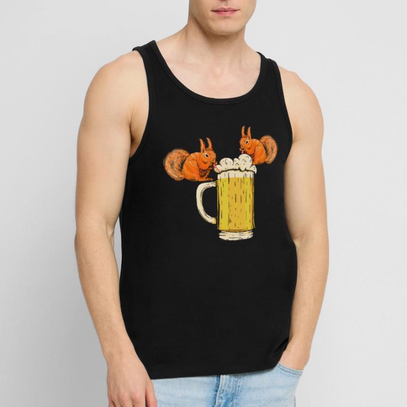 Eichhörnchen, lustiges Eichhörnchen, Eichhörnchen Männer Premium Bio Tank Top