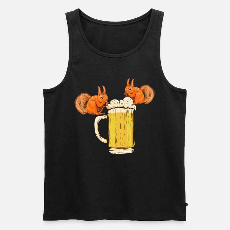 Eichhörnchen, lustiges Eichhörnchen, Eichhörnchen - Männer Premium Bio Tank Top - Schwarz