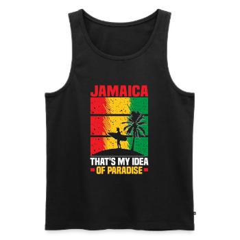 Jamaica Beach Holiday by the Sea Design Beach Motif - Débardeur bio Premium Homme - noir - Devant - Michal (187cm)