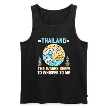 Thaïlande Beach Holiday by the Sea Design Beach Motif - Débardeur bio Premium Homme - noir - Devant - Michal (187cm)