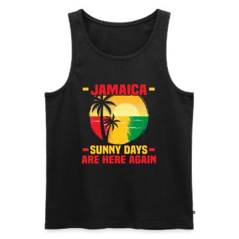 Jamaika Strandurlaub am Meer Design Strandmotiv - Männer Premium Bio Tank Top - Schwarz - Vorne - Michal (187cm)