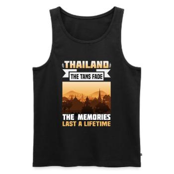 Thaïlande Beach Holiday by the Sea Design Beach Motif - Débardeur bio Premium Homme - noir - Devant - Michal (187cm)