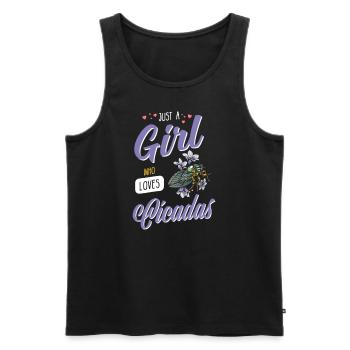 Zikade I Insektenforscher Insekten Motiv - Männer Premium Bio Tank Top - Schwarz - Vorne - AI Model Male 178 light (178cm)
