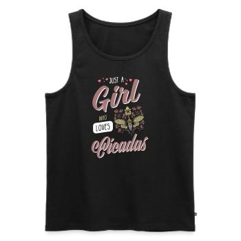 Zikade I Insektenforscher Insekten Motiv - Männer Premium Bio Tank Top - Schwarz - Vorne - AI Model Male 178 light (178cm)