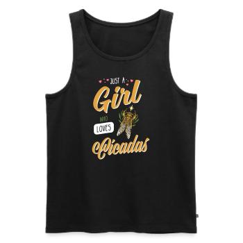 Zikade I Insektenforscher Insekten Motiv - Männer Premium Bio Tank Top - Schwarz - Vorne - AI Model Male 178 light (178cm)