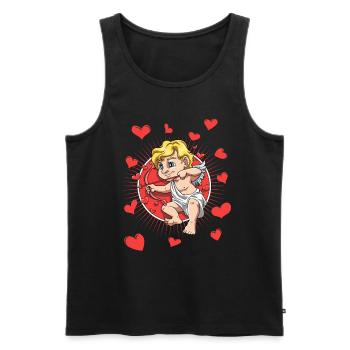 Liebesengel Zeichen der Liebe Romantik Geschenk - Männer Premium Bio Tank Top - Schwarz - Vorne - Michal (187cm)