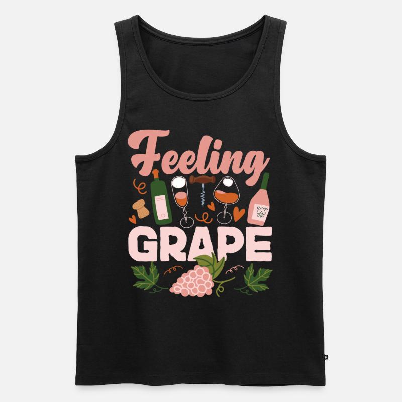 Sommelier Wine Drinking Tasting - Männer Premium Bio Tank Top - Schwarz