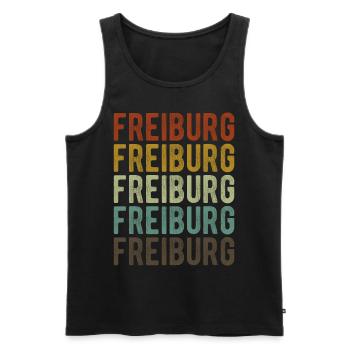 Freiburg City Retro Vintage - Débardeur bio Premium Homme - noir - Devant - Michal (187cm)