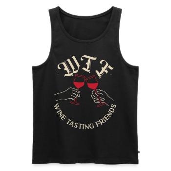 Sommelier Wine Drinking Tasting - Männer Premium Bio Tank Top - Schwarz - Vorne - AI Model Male 178 light (178cm)