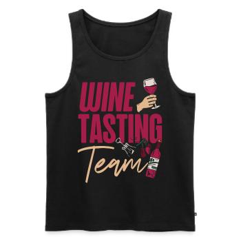 Sommelier Wine Drinking Tasting - Männer Premium Bio Tank Top - Schwarz - Vorne - AI Model Male 178 light (178cm)