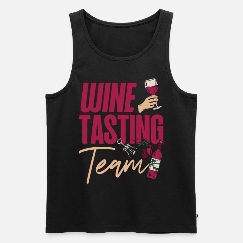 Sommelier Wine Drinking Tasting - Männer Premium Bio Tank Top - Schwarz