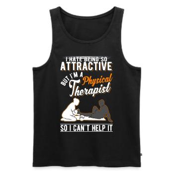 Attractive Physiotherapy Physiotherapy Physio - Men's Premium Organic Tank Top - black - Front - AI Model Male 178 light (178cm)