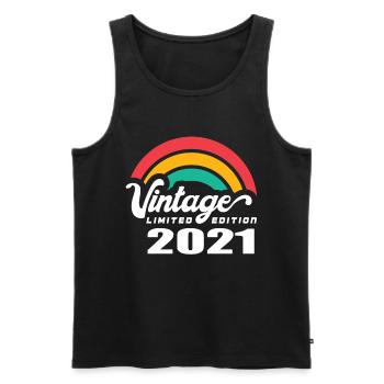 Vintage Geburtstag Geburtstag Retro 2021 Limited - Männer Premium Bio Tank Top - Schwarz - Vorne - Michal (187cm)