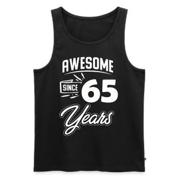 65th Birthday Gift Birthday Vintage april - Men's Premium Organic Tank Top - black - Front - AI Model Male 178 light (178cm)