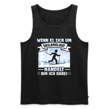 Langläufer Biathlon Skilangläufer - Männer Premium Bio Tank Top - Schwarz - Vorne - Michal (187cm)