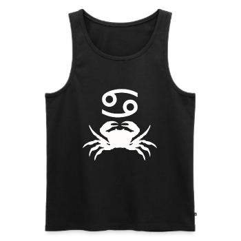 Krebs - Männer Premium Bio Tank Top - Schwarz - Vorne - Michal (187cm)