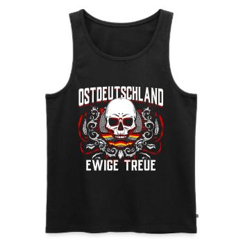 Ostdeutschland Geschenk Osten Ossi DDR Ostalgie - Männer Premium Bio Tank Top - Schwarz - Vorne - Michal (187cm)
