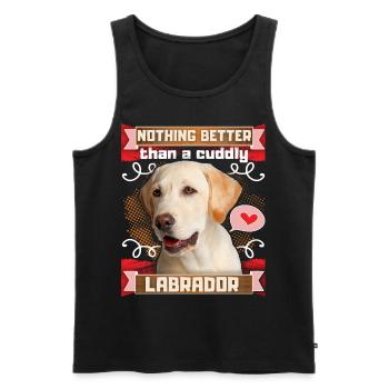Labrador Retriever Funny Saying Labrador Dog - Men's Premium Organic Tank Top - black - Front - AI Model Male 178 light (178cm)